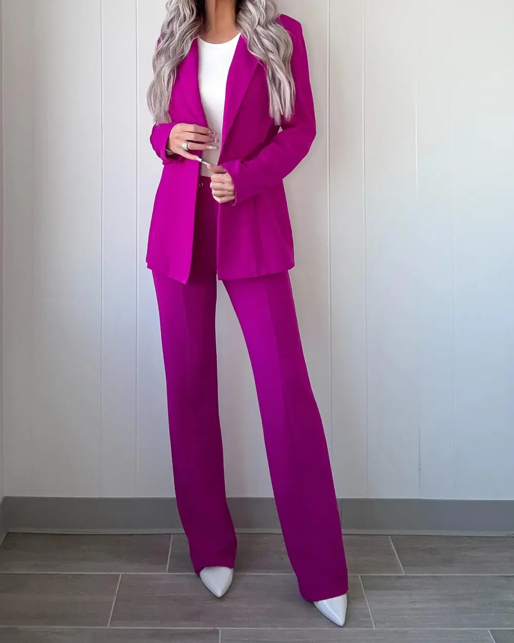 Winning Awards Blazer & Pants Set - Magenta