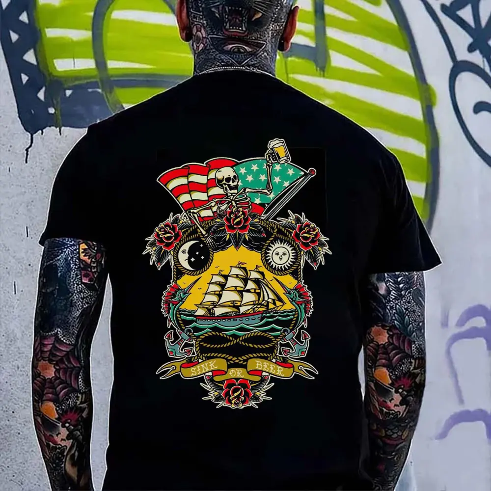 Sink Or Beer Printed Men's T-shirt