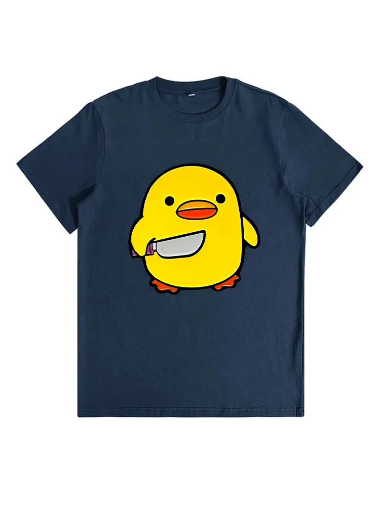 Duck Chick Knife Meme T-Shirt