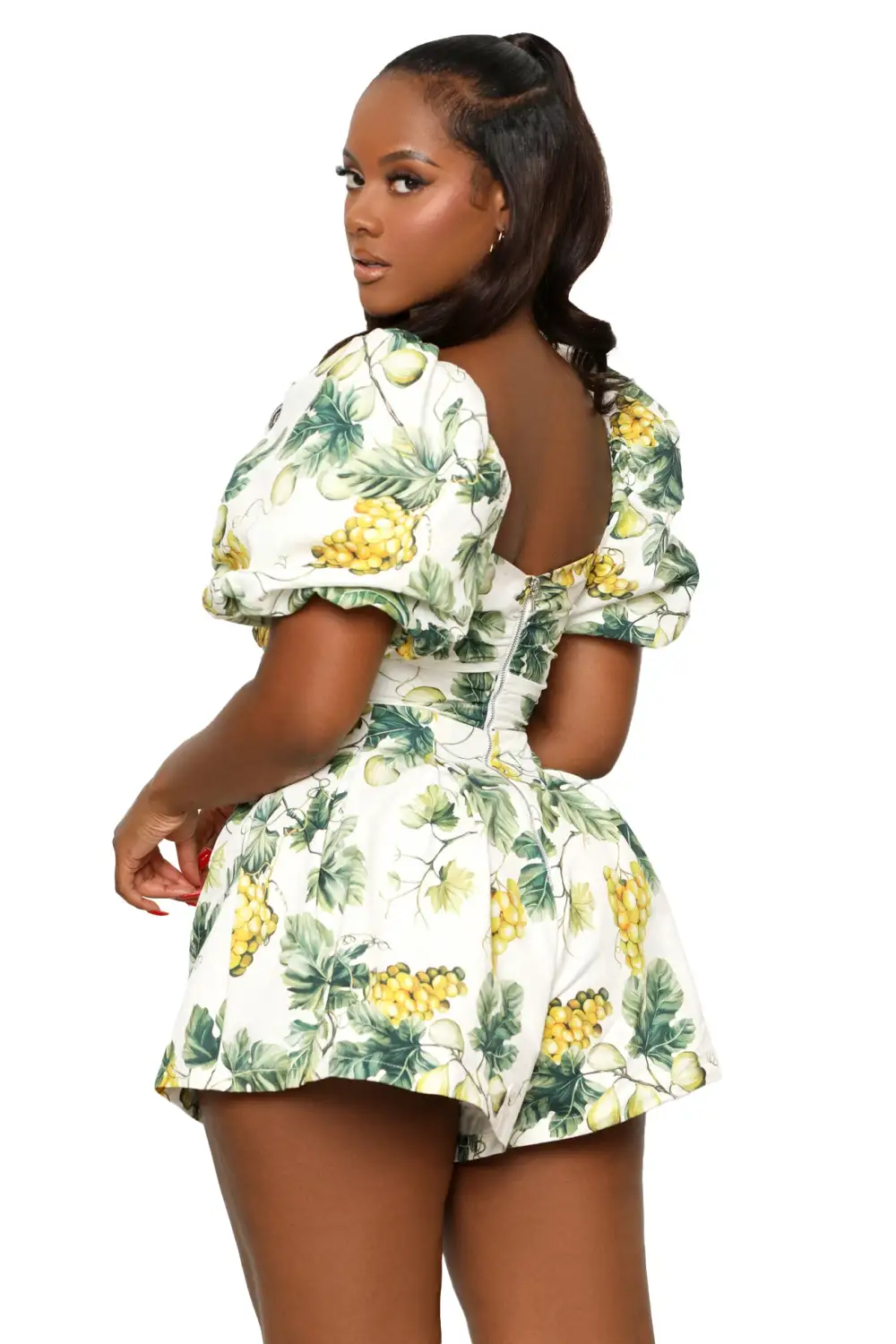 On The Vine Flirty Romper (White Multi)