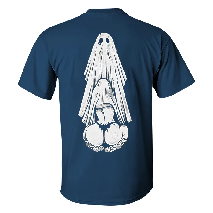 Oral Sex with Ghost Dirty Love Casual Black Print T-shirt