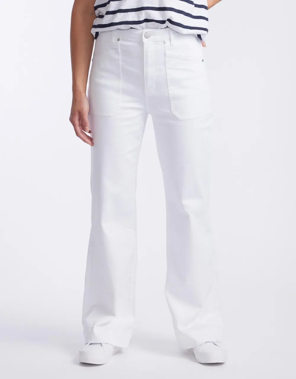 Jayne Wide Leg Jean - White