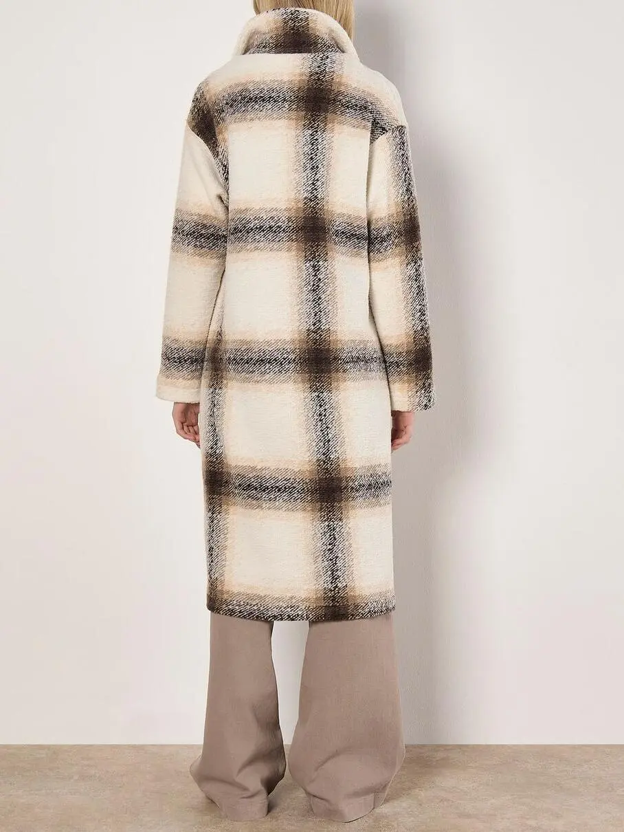 Soft Oversized Check Coat