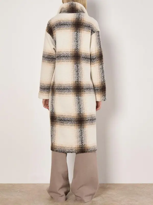 Soft Oversized Check Coat