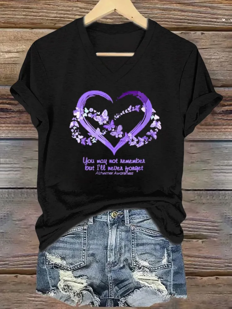 Women'S You May Not Remember But I Will Never Forget V-Neck T-Shirt
