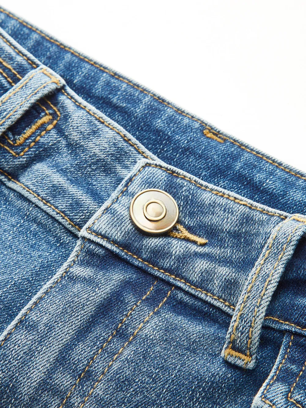 Mid-Waist Flared Jeans With Decor Pockets