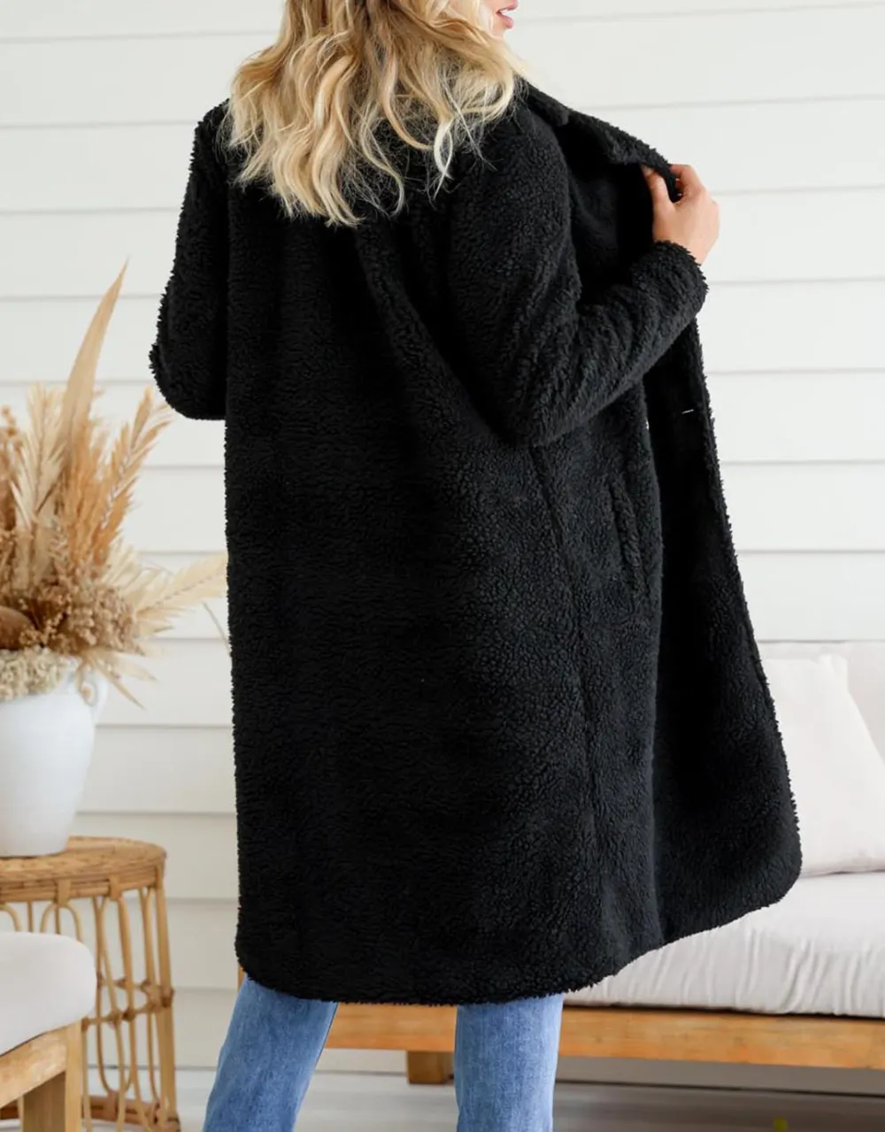 Boucle Coat - Black