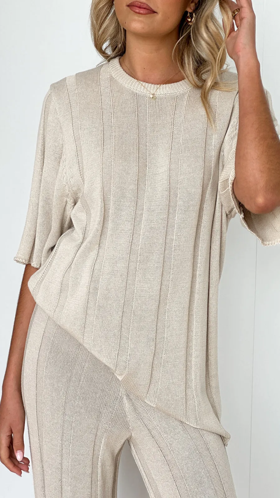 Bayu Knit Top - Cream