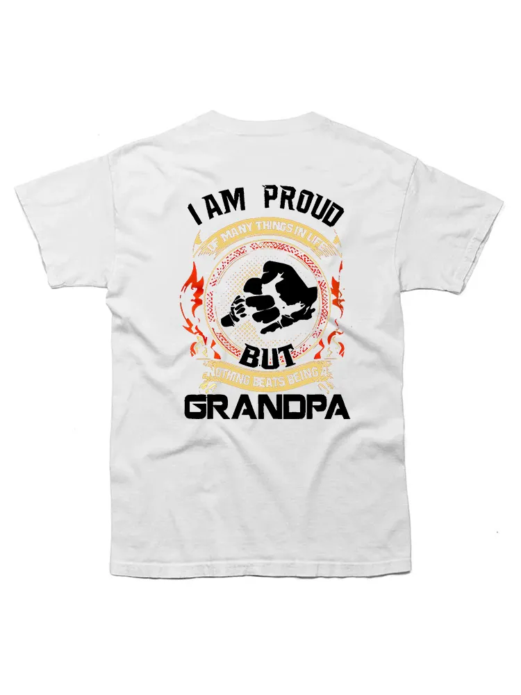 Father'S Day Men'S Letter Hand Gesture T-Shirt