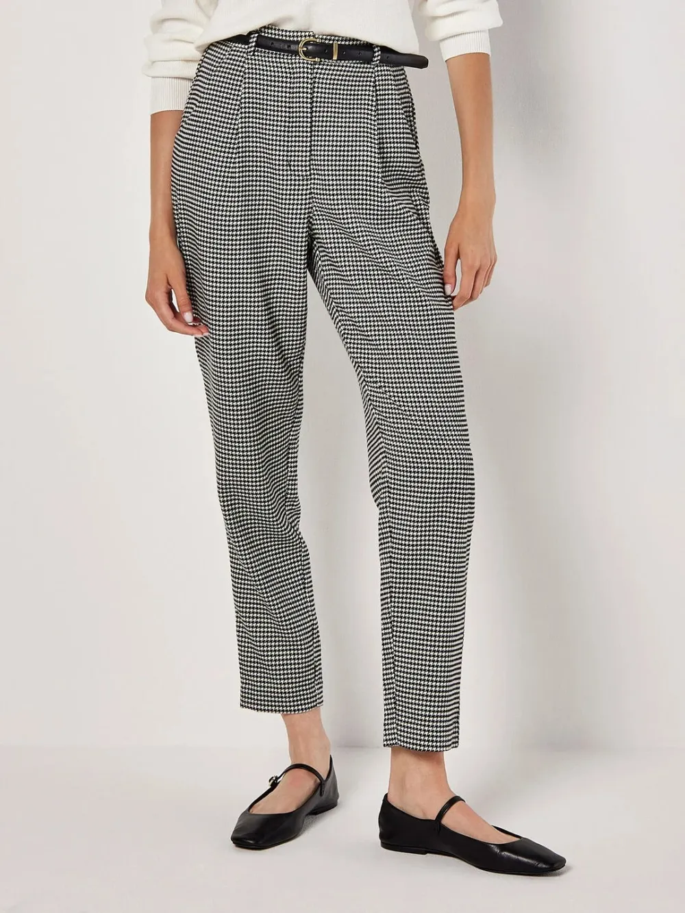 Dogtooth Paperbag Trousers