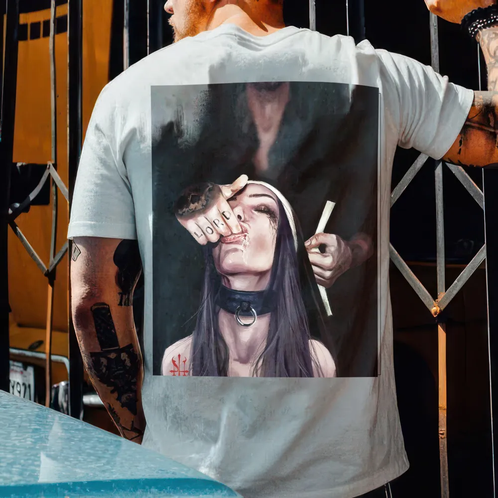 Unholy Nun Printed Men's T-shirt