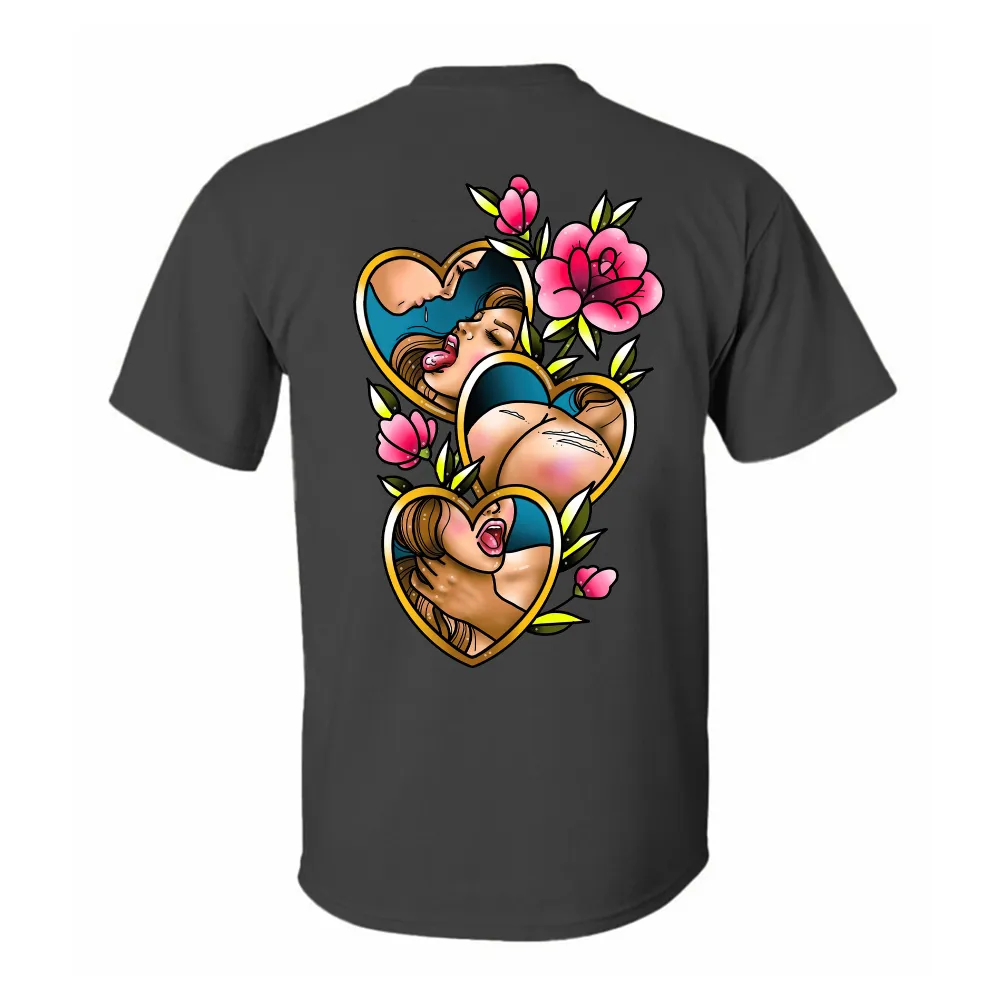 Choke Me Up Floral Tattoo Printed Men's T-shirt