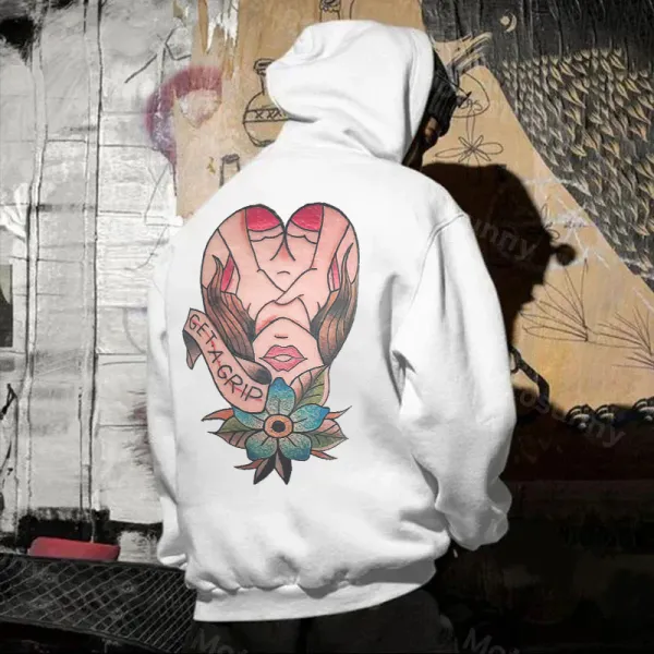 Get a Grip Print Men's Hoodie