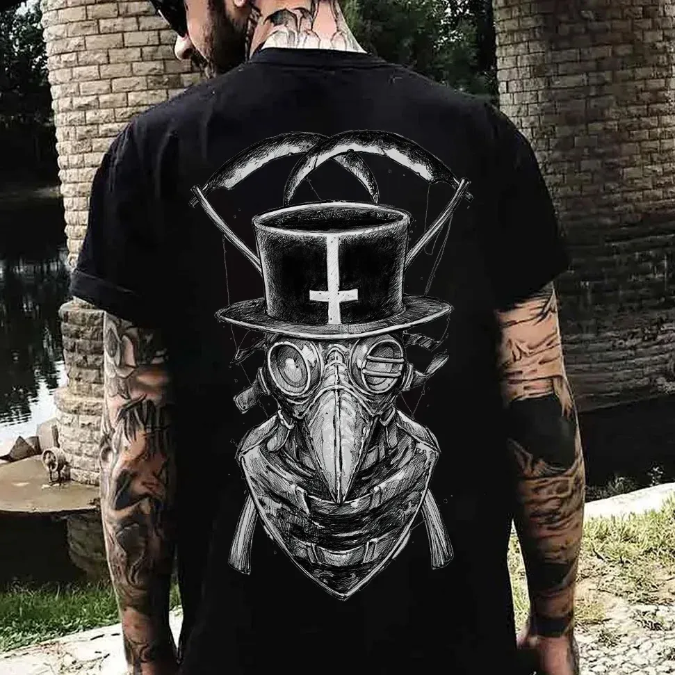 Plague Doctor Printed Men's T-shirt