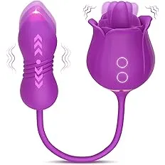 LickMaster 2.0 Tongue Licking Thrusting Vibrating Rose Extender