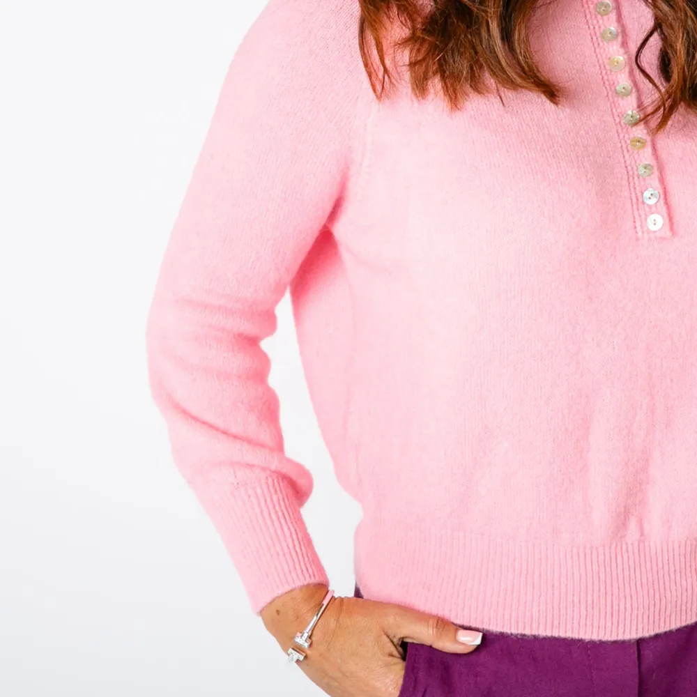 Candy Pink Crew Alpaca Jumper