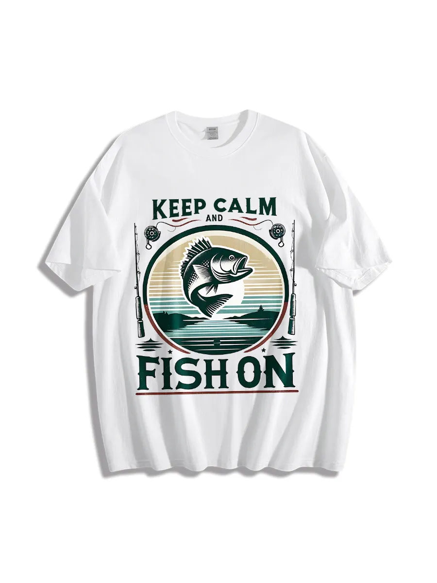 Keep Calm Fish On T-Shirt