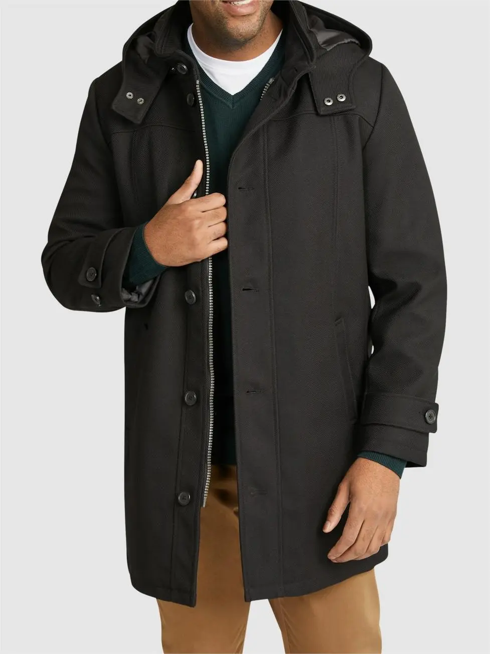 BLACK WALES HOOD COAT