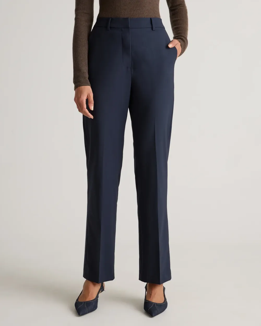 Italian Wool Straight Leg Pants