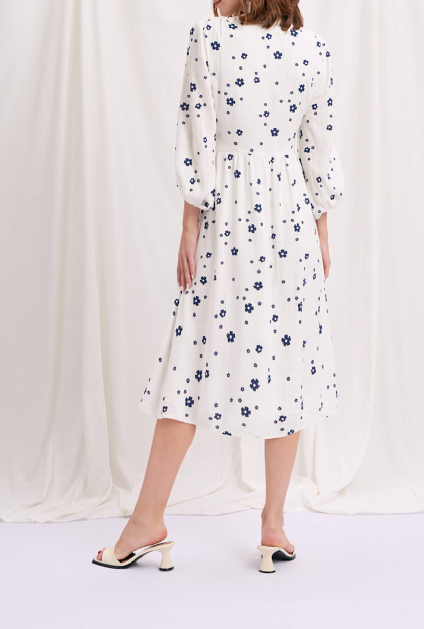 Emilee Dress - Ivory Print