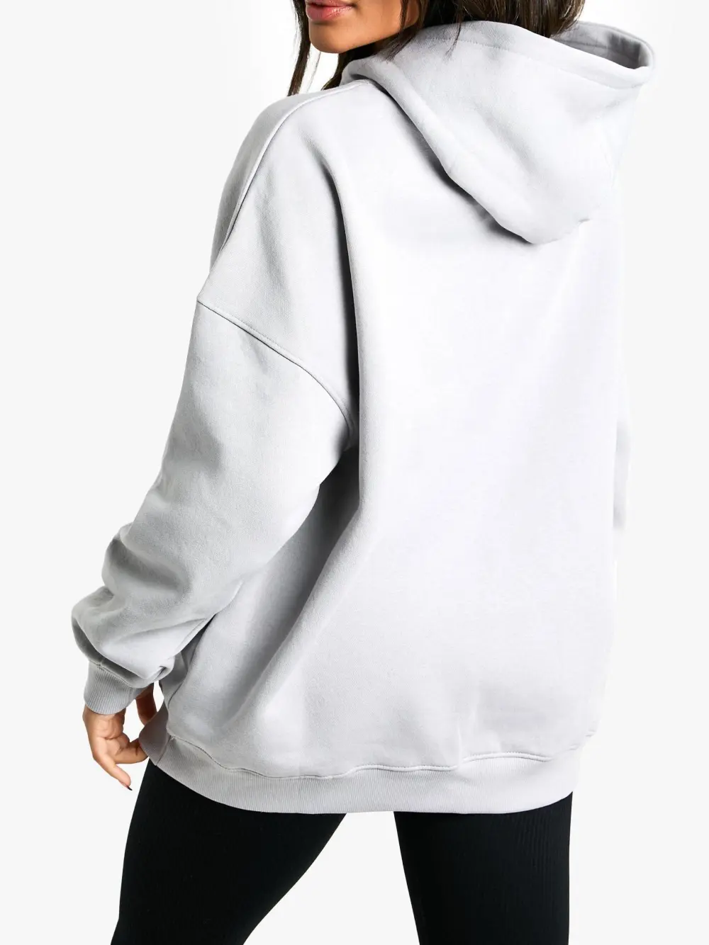 PUFF PRINT SLOGAN OVERSIZED HOODIE