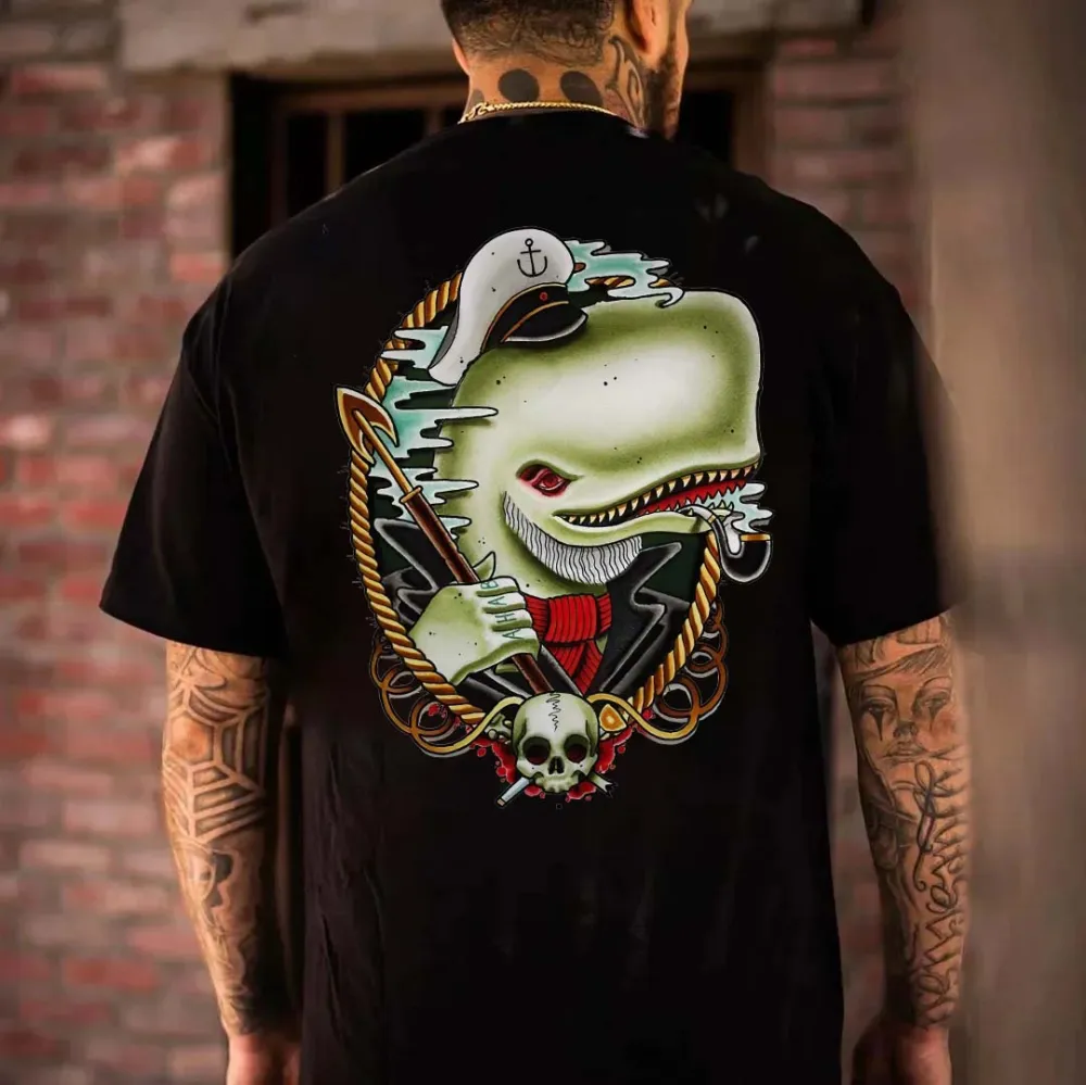 Captain Shark Printed Men's T-shirt