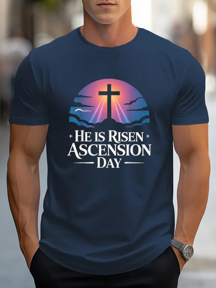 Men'S He Is Risen Ascension Day T-Shirt