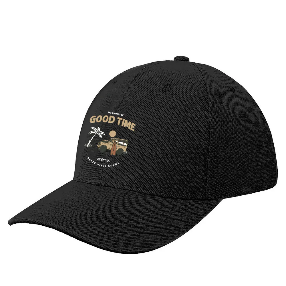 Good Time Weekend Salty Vibes Goods Printed Bent Rubber Baseball Cap