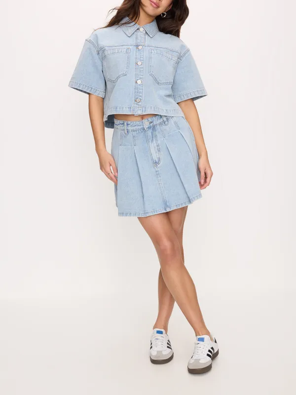 Zoey Short Sleeve Shacket