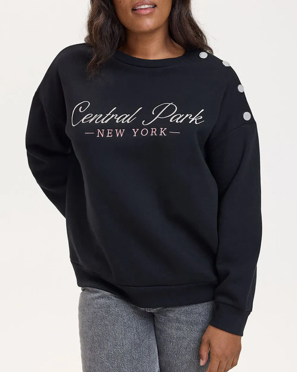 Long-Sleeve Crew-Neck Fleece Sweatshirt