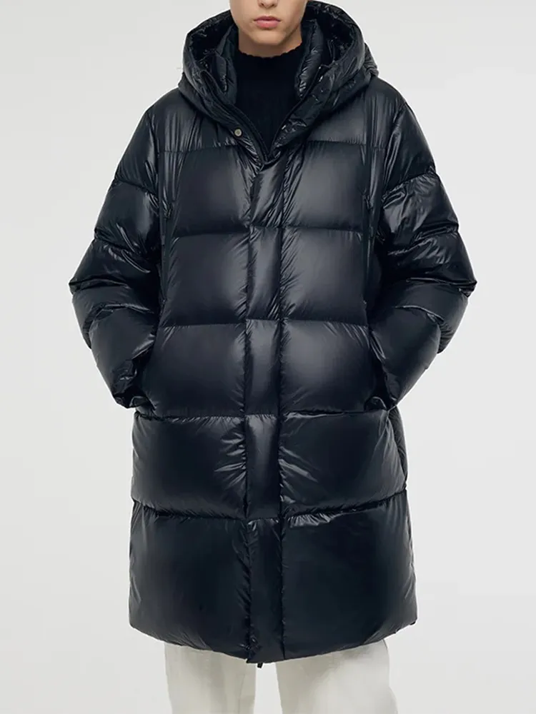 Windproof Warm Hooded Goose Down Coat