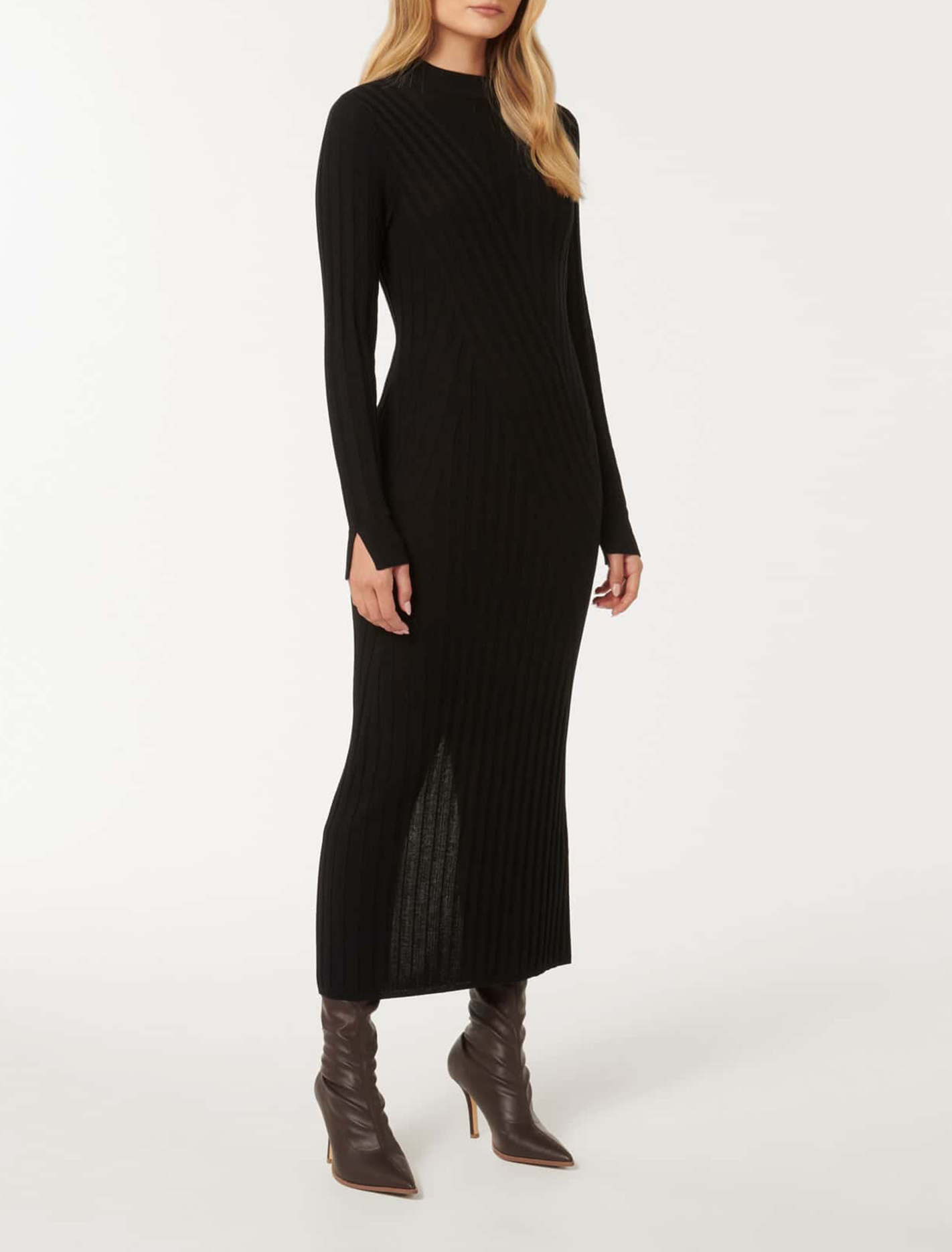 Melody Rib Transfer Midi Dress