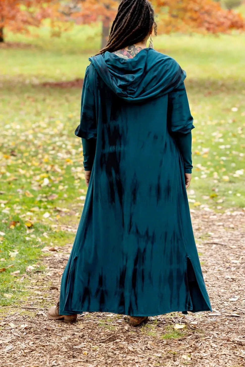 Cauldron Robe - Shibori - Dark Teal