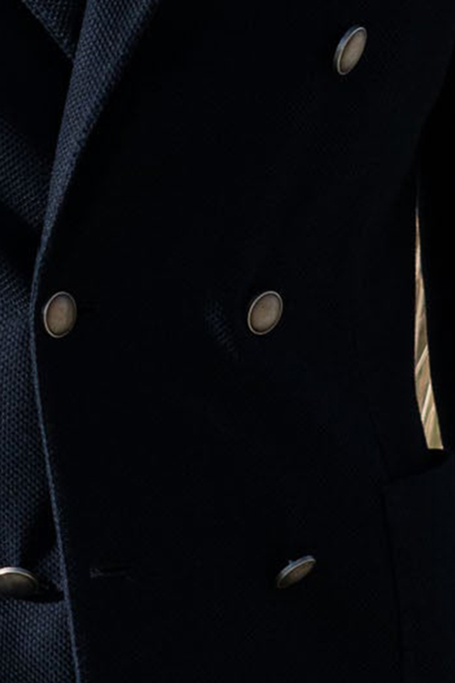 Navy Double Breasted Jersey Jacket