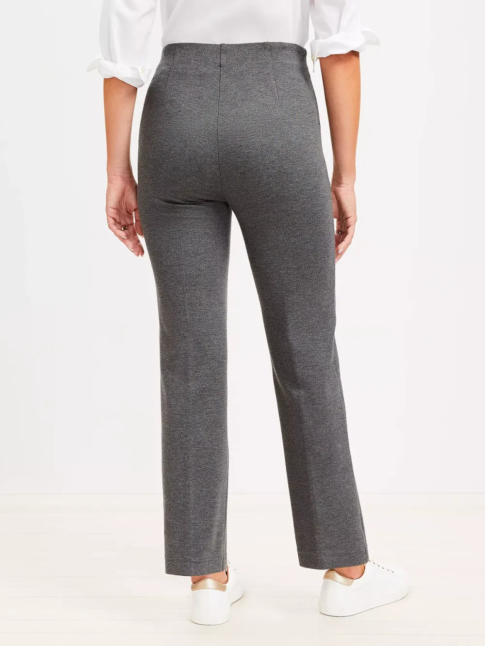 Heathered Ponte Straight Pants