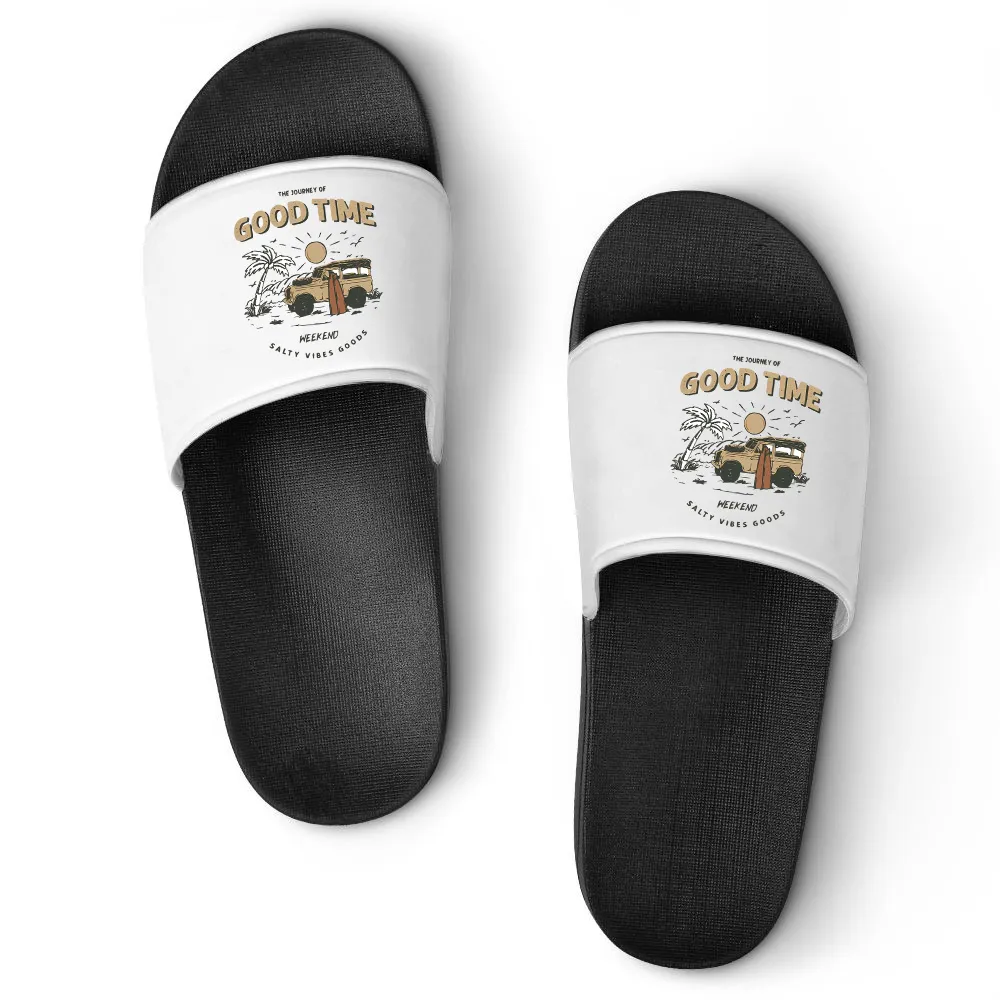 Good Time Weekend Salty Vibes Goods Printed Home Slippers