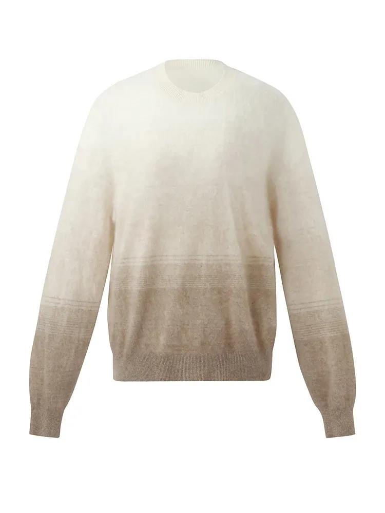 100% Brushed Cashmere Gradient Women Sweater