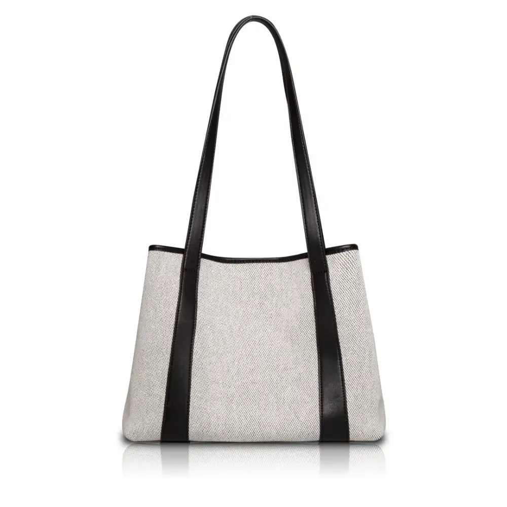 Line Canvas Tote - Grey