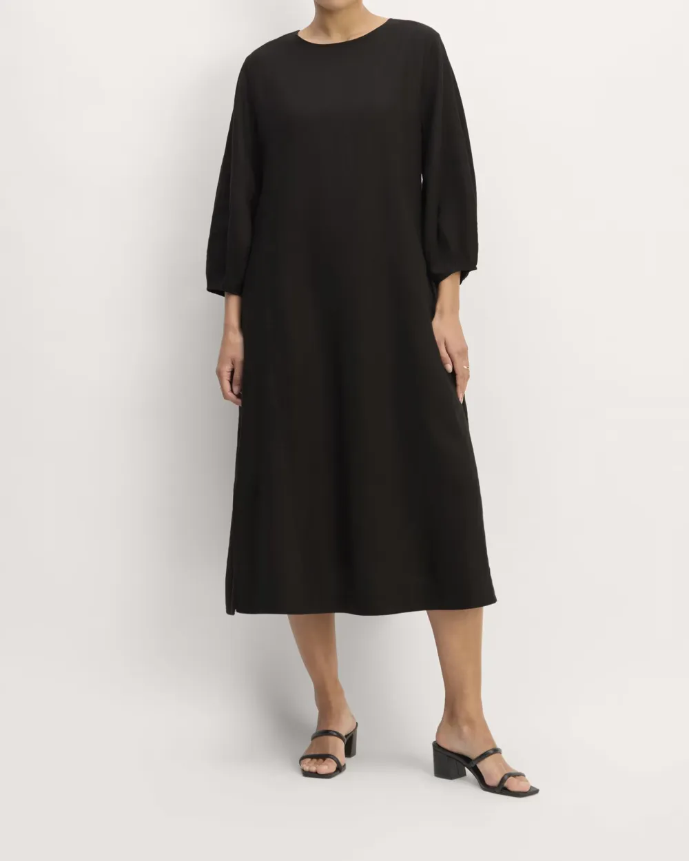 The Linen A-Line Midi Dress