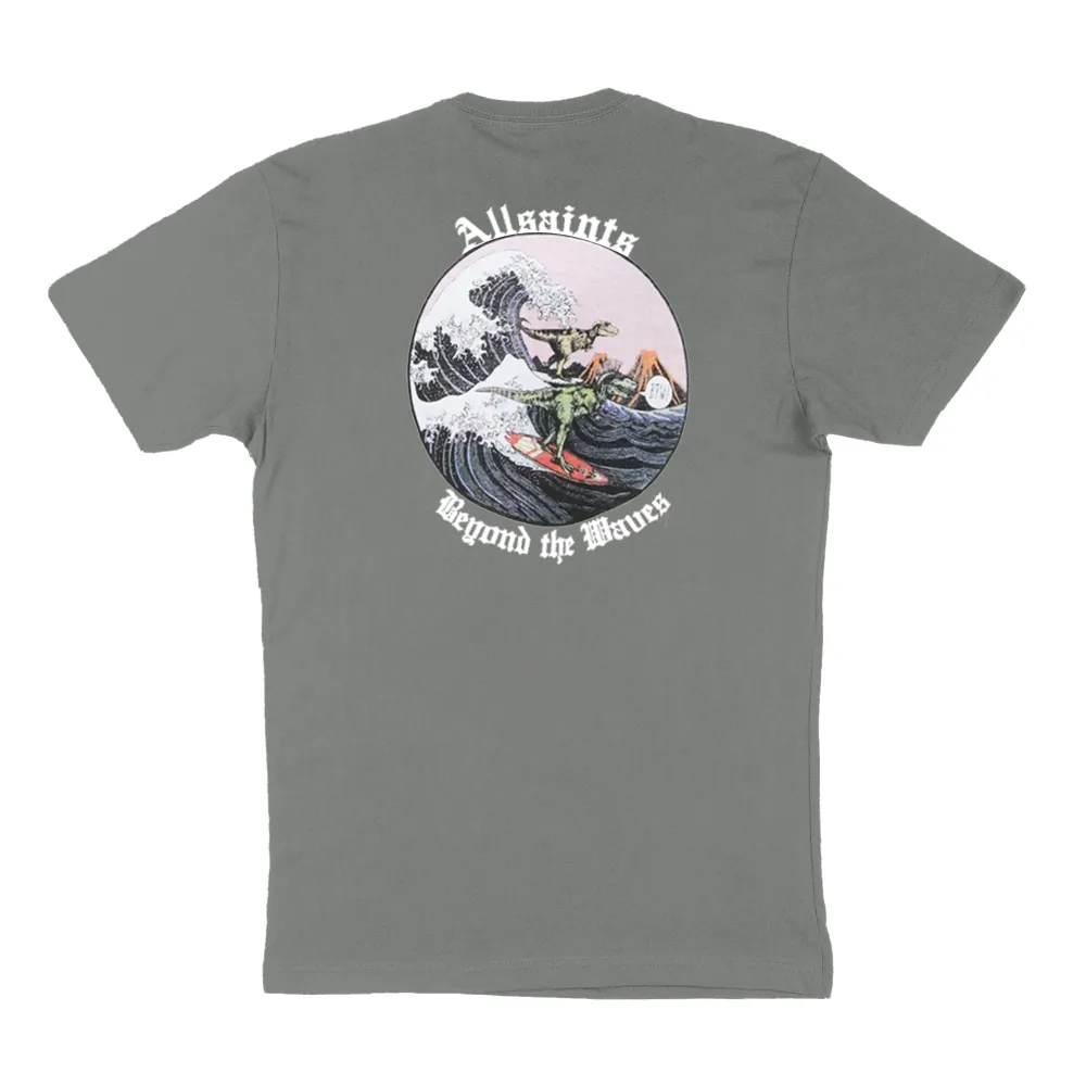 AllSaints Layback T-Shirt With Backprint In White