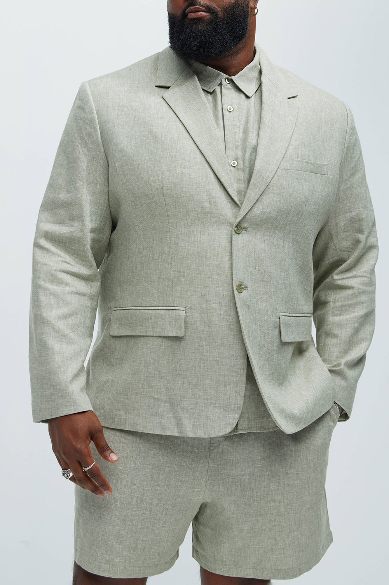 Bahamas Linen Suit Jacket - Blue