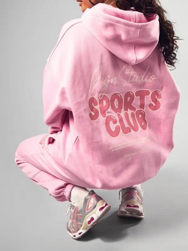 DSGN STUDIO SPORTS BUBBLE SLOGAN OVERSIZED HOODIE