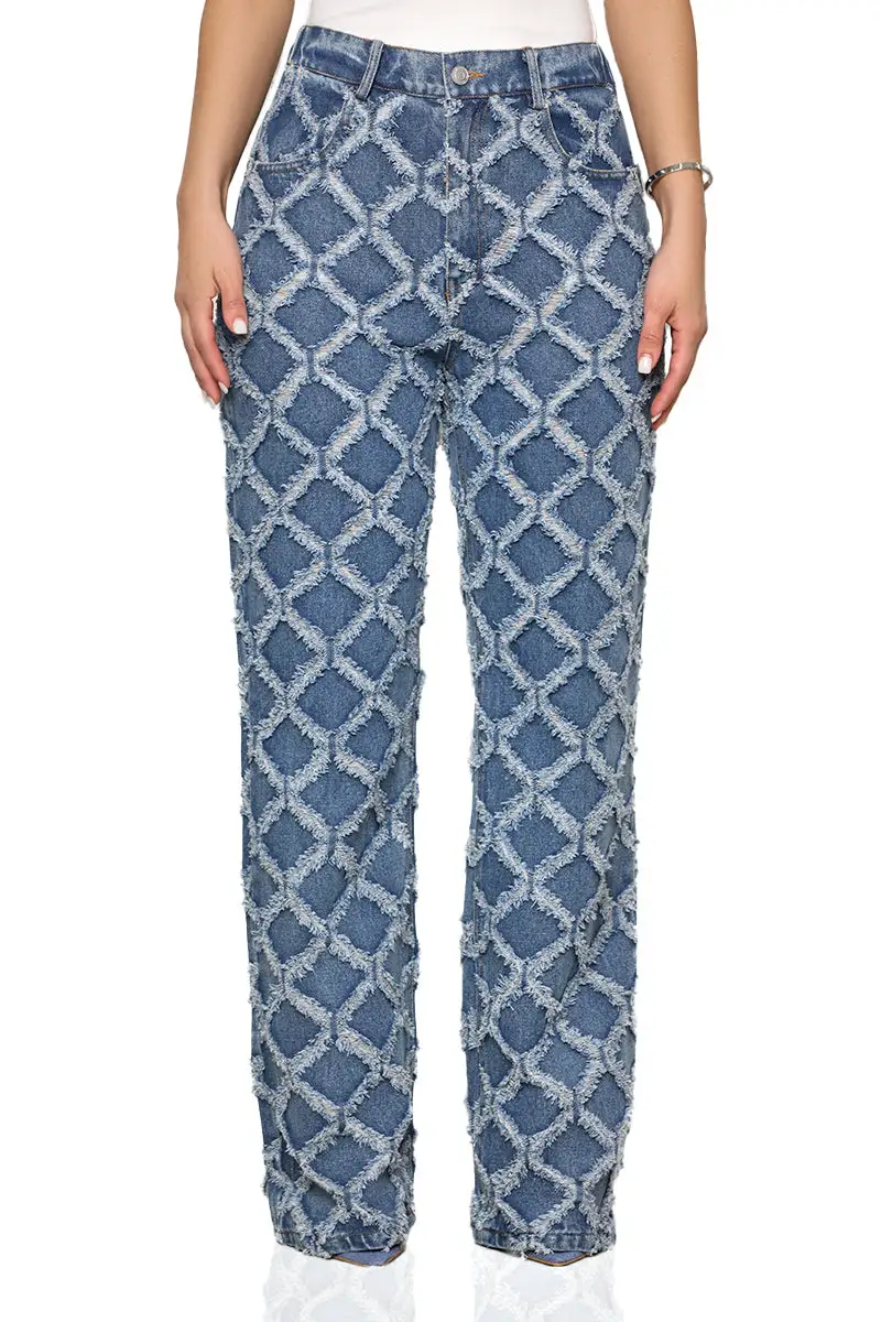 Diamond Distressed Jeans- FINAL SALE