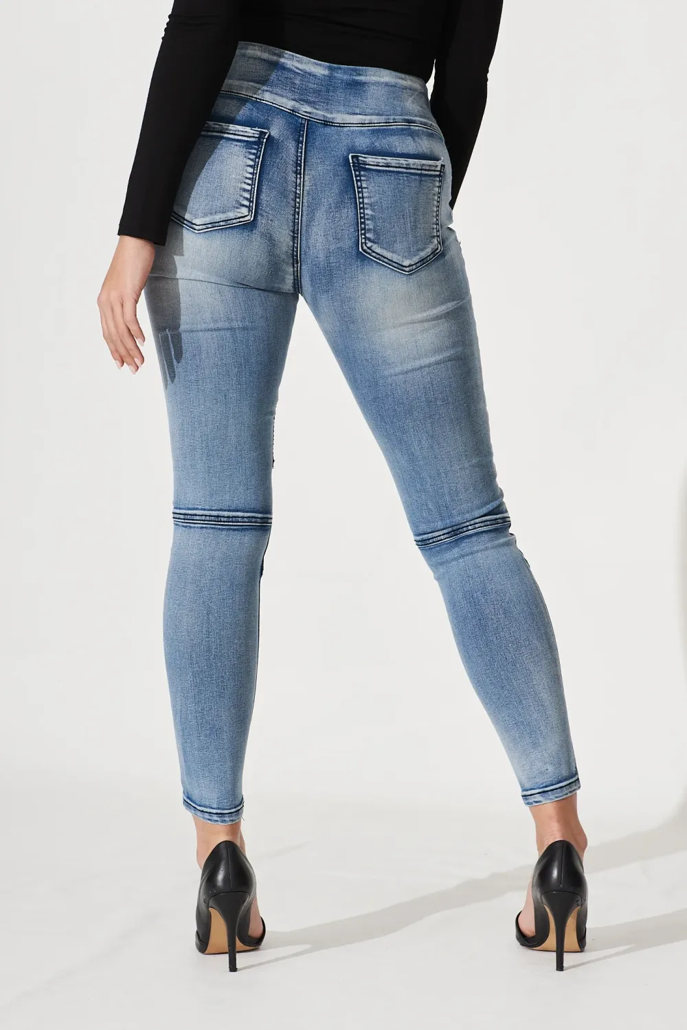 Light Blue High Waisted Skinny Jeans