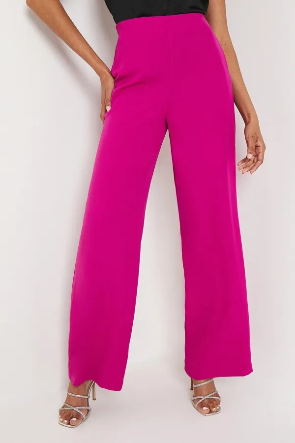 Wide Leg Drape Fabric Trouser