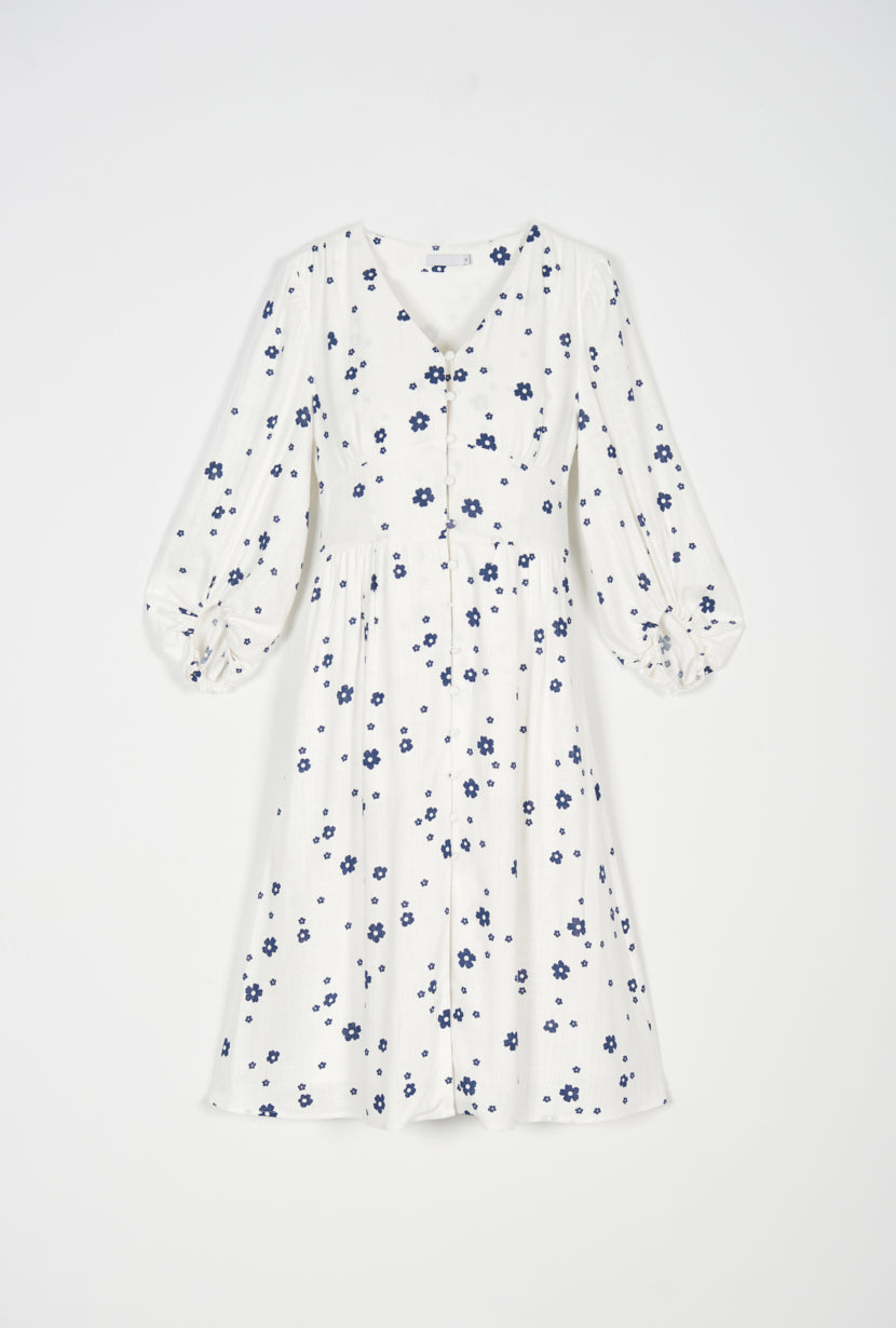 Emilee Dress - Ivory Print