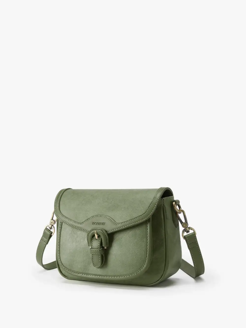 Evelina Washable Paper Vintage Saddle Crossbody