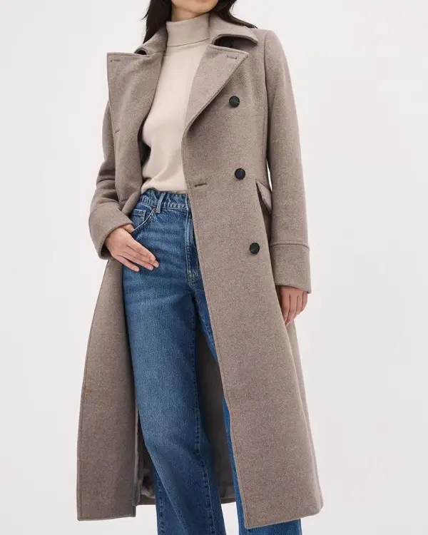 Double-Breasted Wool Coat