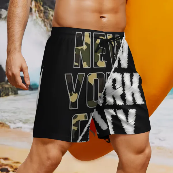 NEW YORK CITY Fashionable Camouflage Sports Beach Shorts