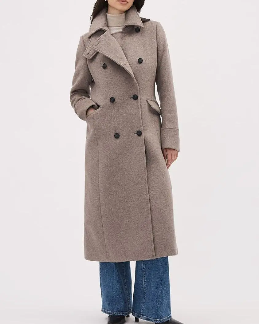 Double-Breasted Wool Coat